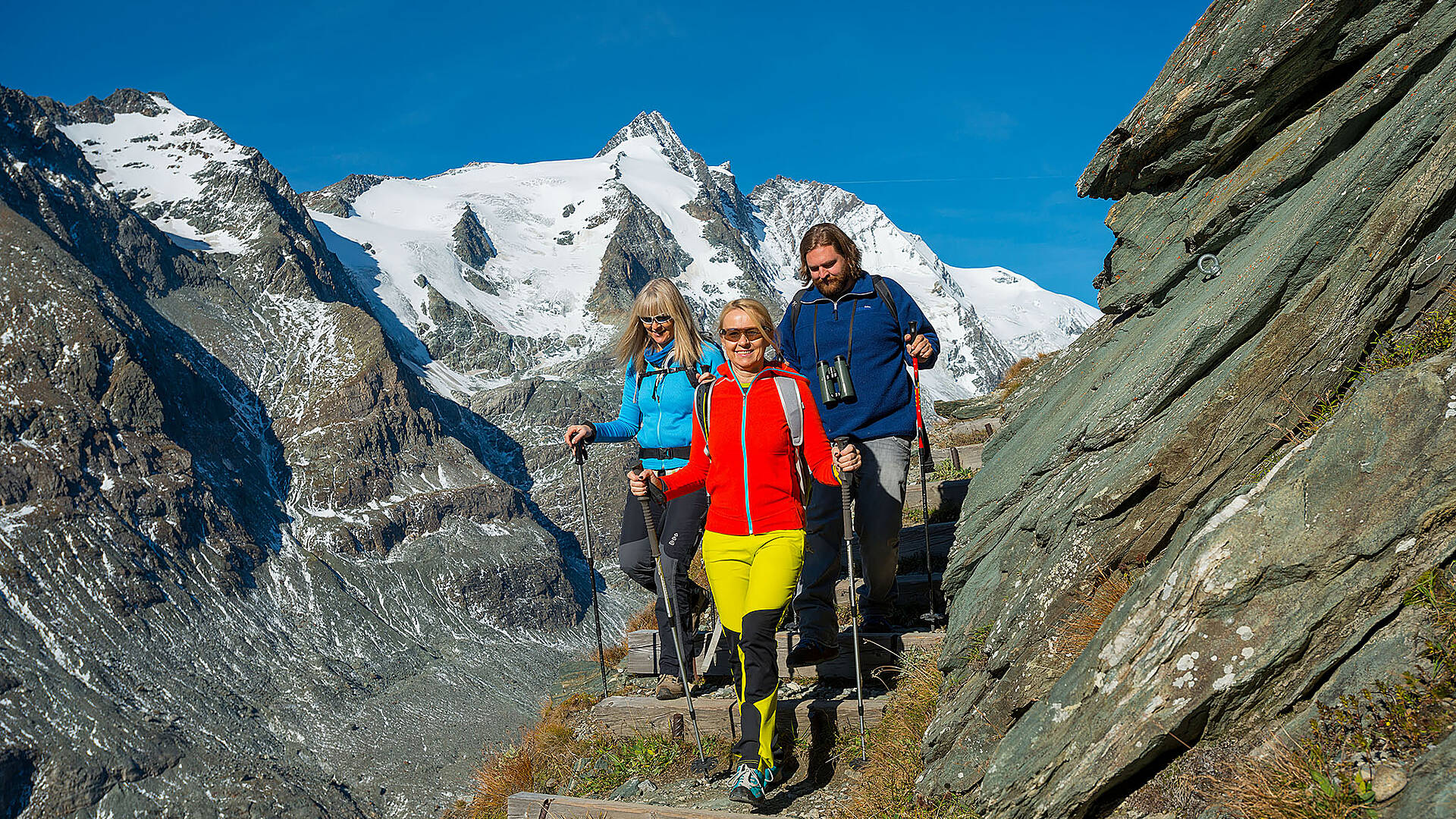 Wandern im angesicht des grossglockners in der nationalpark region hohe tauern original